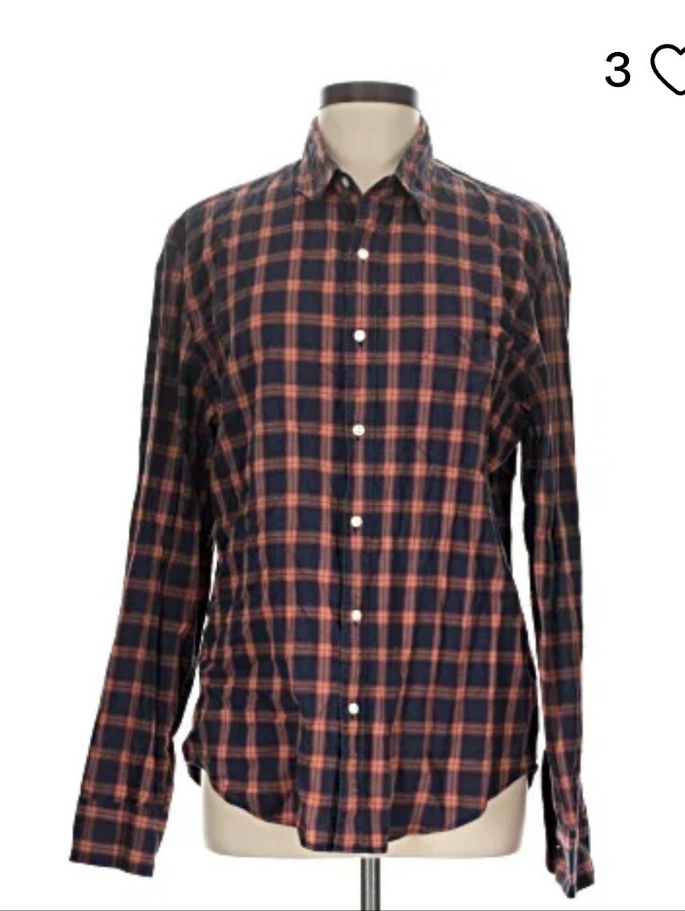 J.Crew Secret Wash Classic Shirt Plaid Stretch Shirt- Unisex